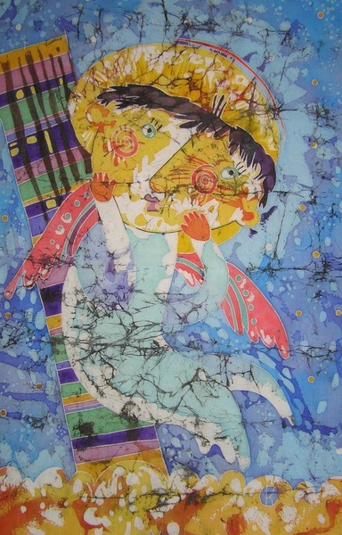 "Мрії у хмарах", батик. "Чарівна скринька" Олі Кучми